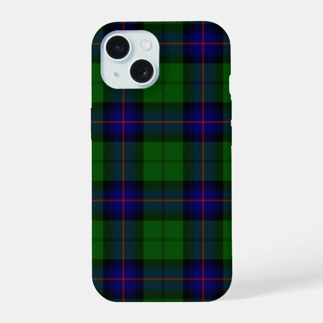 Armstrong Tartan blau und grün kariert iPhone 15 Hülle (Rückseite)