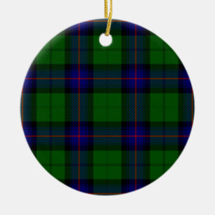 Armstrong Tartan blau und grün kariert Keramik Ornament