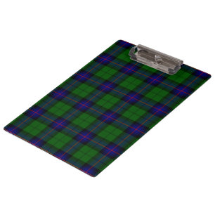 Armstrong Tartan blau und grün kariert Klemmbrett