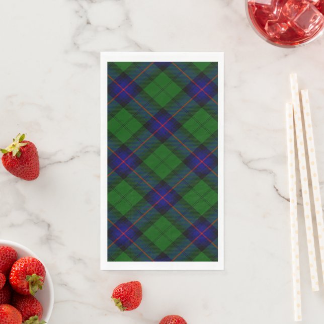 Armstrong Tartan blau und grün kariert Serviette (Beispiel)