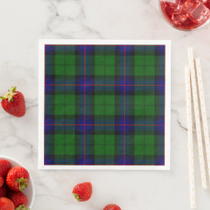 Armstrong Tartan blau und grün kariert Serviette