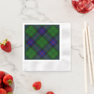 Armstrong Tartan blau und grün kariert Serviette