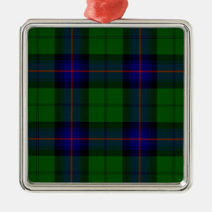 Armstrong tartan blue and green plaid silbernes ornament