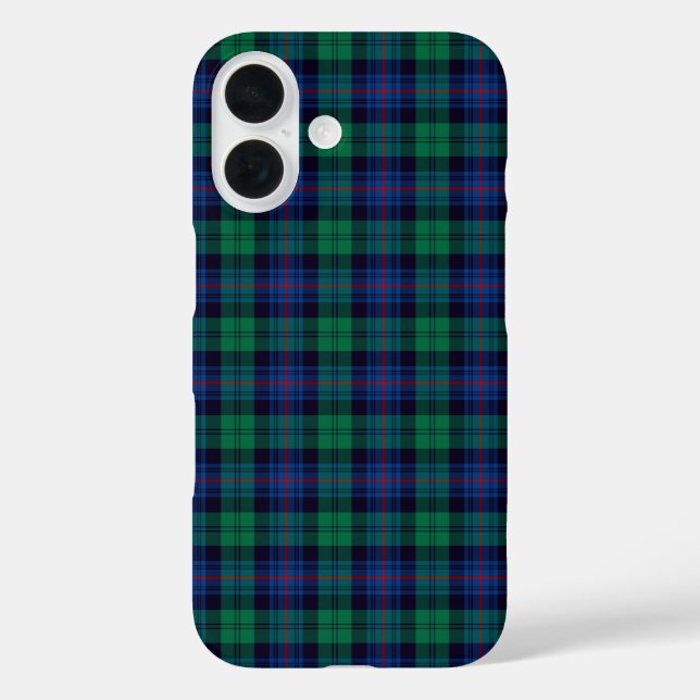 Armstrong Tartan Royal Blue und Green Kariert Case-Mate iPhone Hülle (Rückseite)