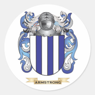 Armstrong-Wappen (Familienwappen) Runder Aufkleber