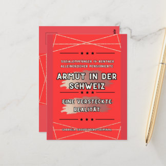 "Armut in der Schweiz: Eine versteckte Realität"** Postkarte
