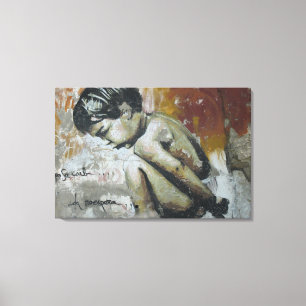 Armut Kind städtische Graffiti Street art Leinwanddruck