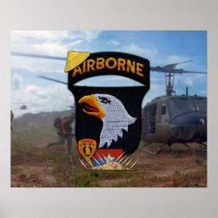 Army 101. ABN Div Screaming Eagles Patch Poster
