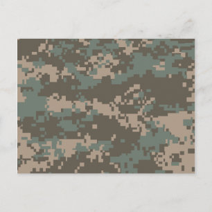 Army ACU Camouflage Postkarte