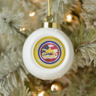 Army Armor Veteran Weihnachten Keramik Kugel-Ornament