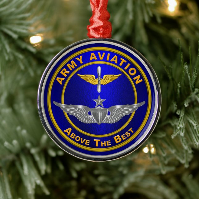 ARMY AVIATION ORNAMENT AUS METALL (Baum)