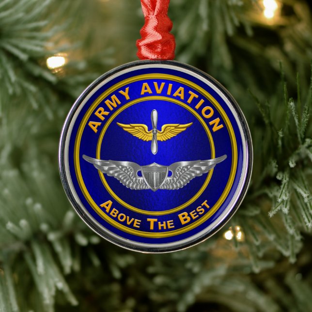ARMY AVIATION ORNAMENT AUS METALL (Baum)