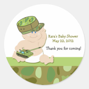 ARMY BABY MILITARY Baby Showaufkleber Runder Aufkleber