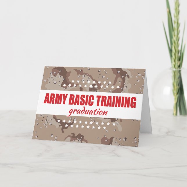 Army Basic Training Abschluss Herzlichen Glückwuns Karte (Vorderseite)