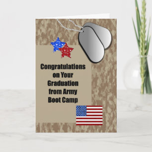 Army Boot Camp Abschluss Herzlichen Glückwunsch Karte
