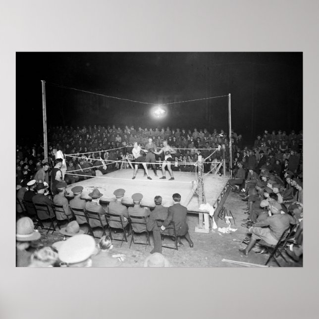 Army Boxing Match, 1920er Poster (Vorne)