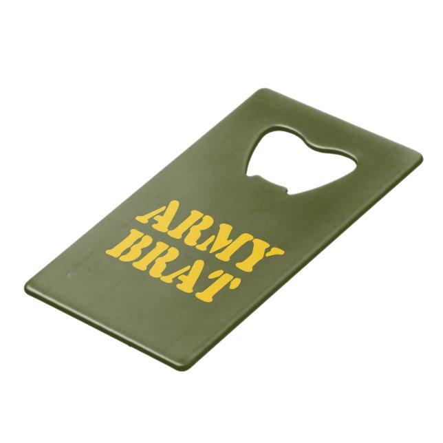 ARMY BRAT GELDBEUTEL FLASCHENÖFFNER (Vorderseite Schrägansicht)