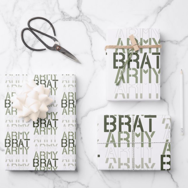 Army Brat Geschenkpapier Set (Vorderseite)