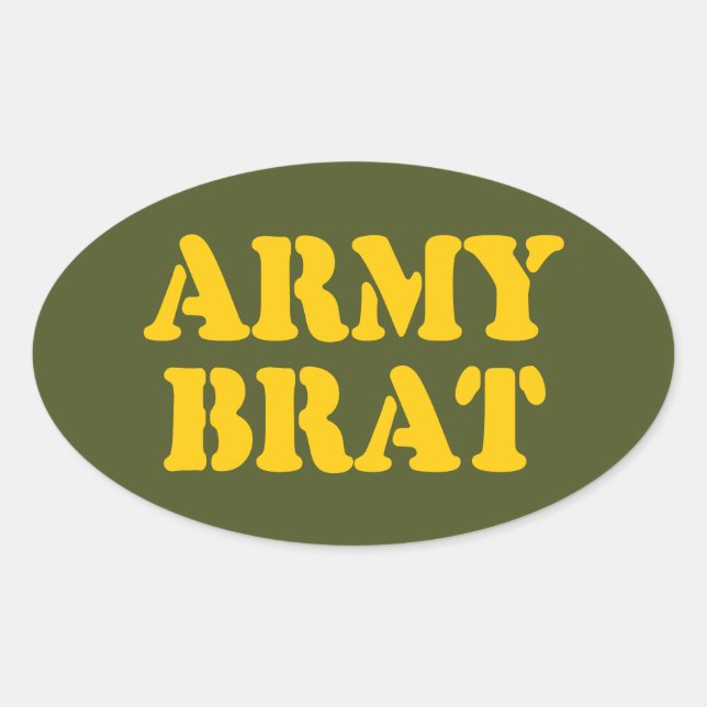 ARMY BRAT OVALER AUFKLEBER (Vorderseite)