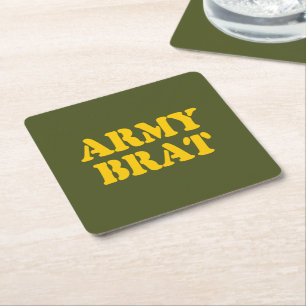 ARMY BRAT RECHTECKIGER PAPPUNTERSETZER