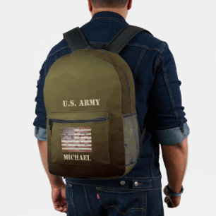 Army brawn Geometric Mesh USA Flag Individuelle Na Bedruckter Rucksack