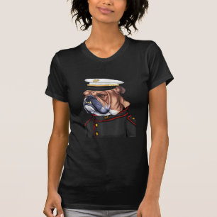 Army Bulldog Militärische bewaffnete Hunde Vater M T-Shirt