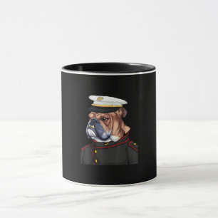 Army Bulldog Militärischer Bewaffneter Hund Papa M Tasse