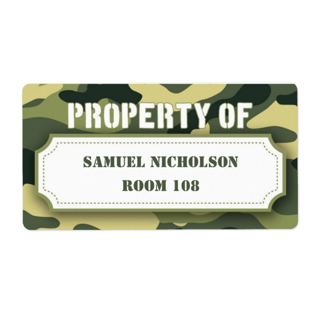 Army Camouflage Property ID Schulbuch (Vorne)