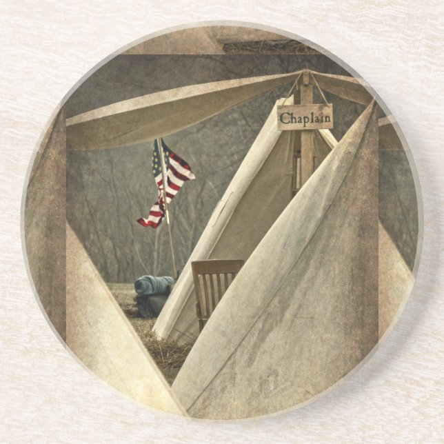 Army Chaplain Sandstein Untersetzer (Vorne)