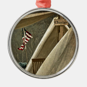Army Chaplain Silbernes Ornament