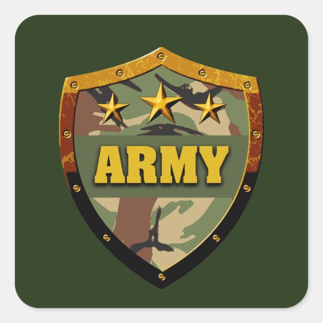 Army Classic Round Sticker (Vorderseite)