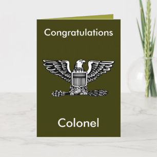 Army Colonel Retirement Card Karte