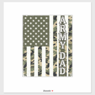 Army Dad Camo Amerikanische Flagge Vintage-Shirt D Aufkleber