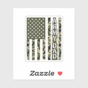 Army Dad Camo Amerikanische Flagge Vintage-Shirt D Aufkleber