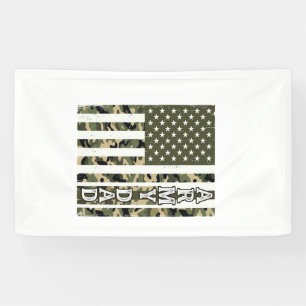Army Dad Camo Amerikanische Flagge Vintage-Shirt D Banner