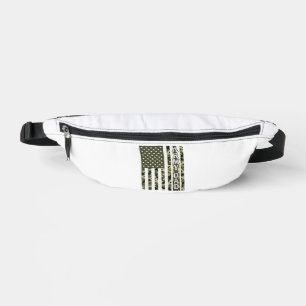 Army Dad Camo Amerikanische Flagge Vintage-Shirt D Bauchtasche