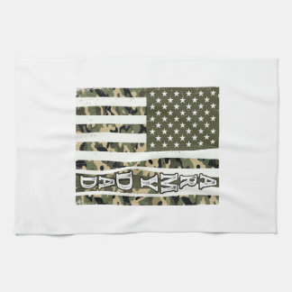 Army Dad Camo Amerikanische Flagge Vintage-Shirt D Geschirrtuch