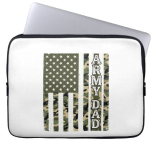 Army Dad Camo Amerikanische Flagge Vintage-Shirt D Laptopschutzhülle