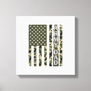 Army Dad Camo Amerikanische Flagge Vintage-Shirt D Leinwanddruck