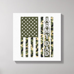 Army Dad Camo Amerikanische Flagge Vintage-Shirt D Leinwanddruck