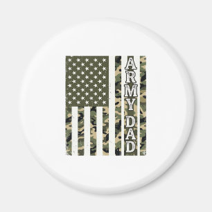 Army Dad Camo Amerikanische Flagge Vintage-Shirt D Magnet