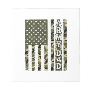 Army Dad Camo Amerikanische Flagge Vintage-Shirt D Notizblock
