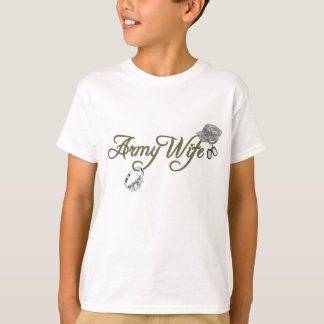 Army-Ehefrau-Ring, Hundemarke, Hutgrün T-Shirt