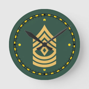 Army First Sergeant Clock Runde Wanduhr