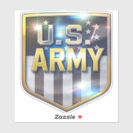 Army Flag Shield Sticker