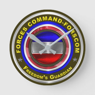 Army Forces Command-FORSCOM Andenken Runde Wanduhr