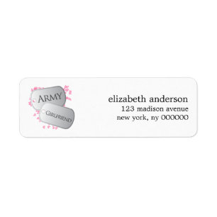 Army Girlfriend Address Labels