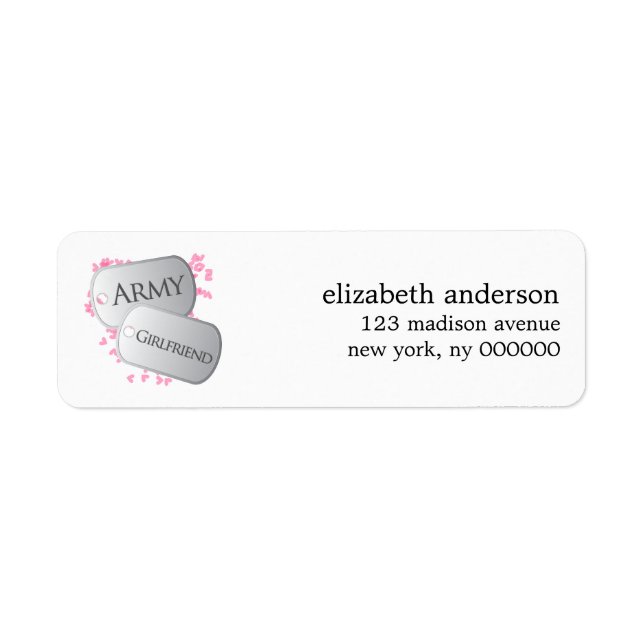 Army Girlfriend Address Labels (Vorne)