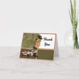 Army Green Camouflage Danke Karte