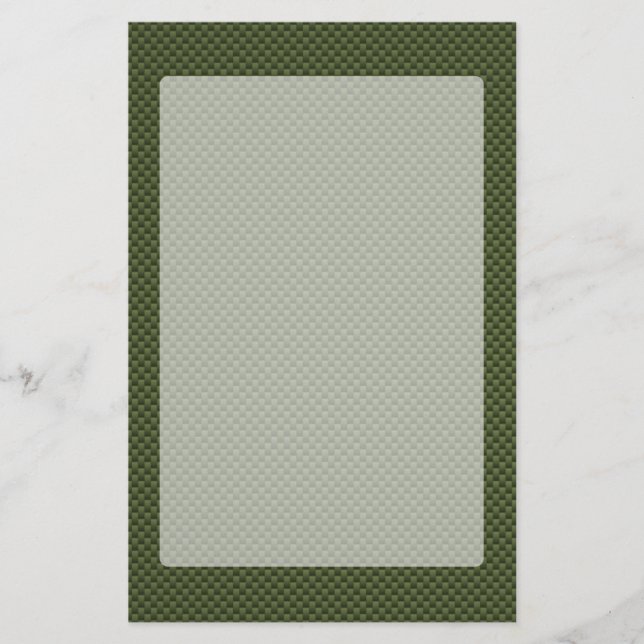 Army Green Carbon Fibre Print Briefpapier (Vorderseite)